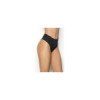 String bande large noir taille haute, tissu fronçé à l'arrière 